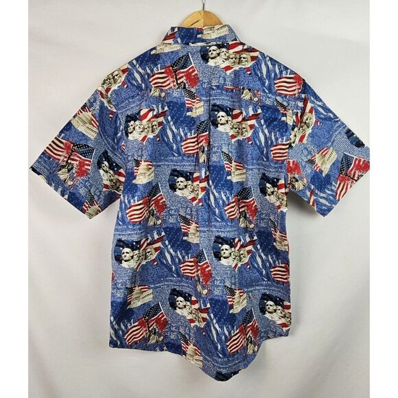 Cotton Traders Sport Men's Shirt Size Medium Patriotic USA America Button Down - Picture 6 of 7